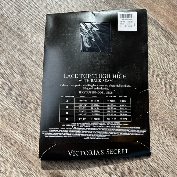 Victorias Secret New in Package thigh high stockings size C - Picture 2 of 4